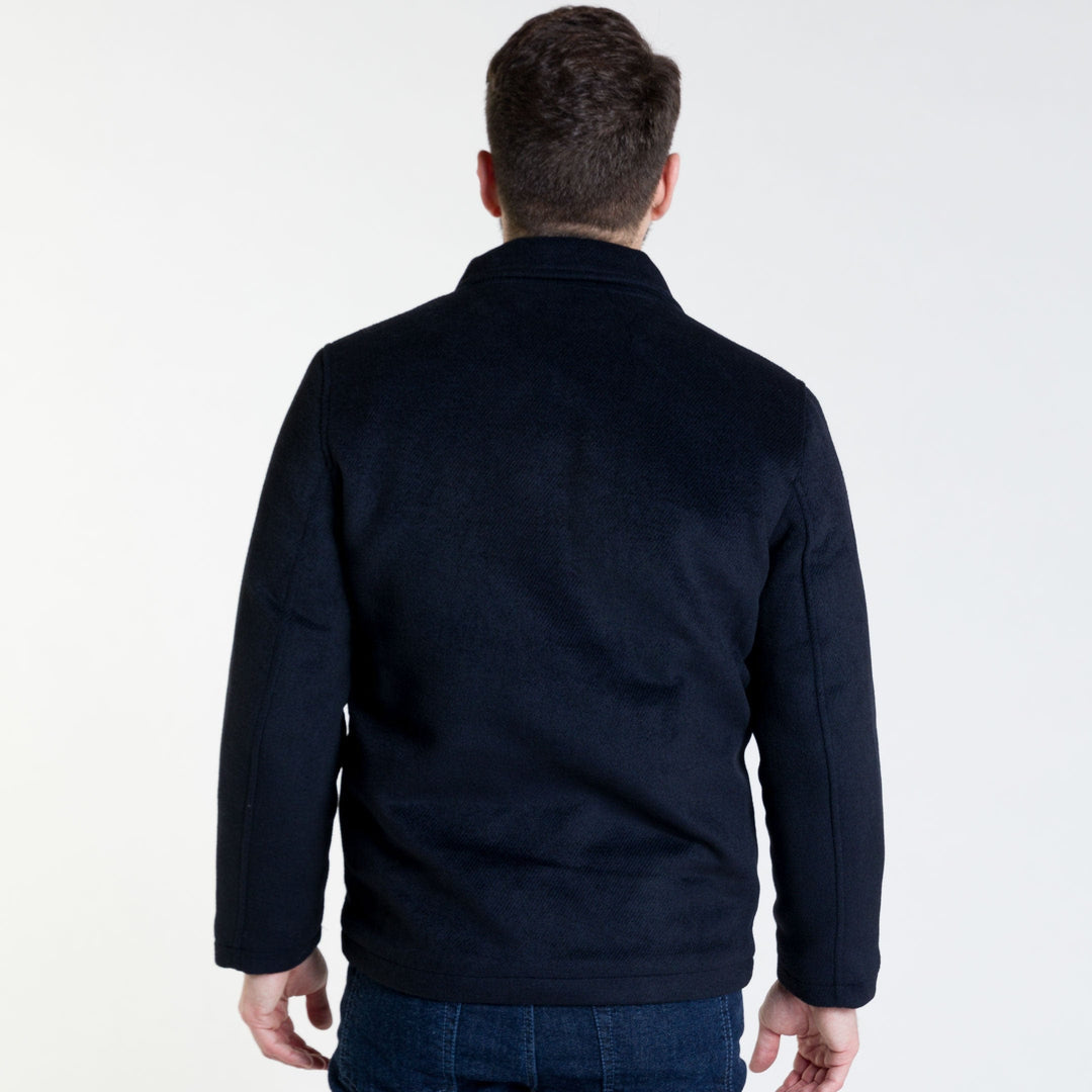 Ash & Erie Navy Herringbone Peacoat for Short Men   Peacoat