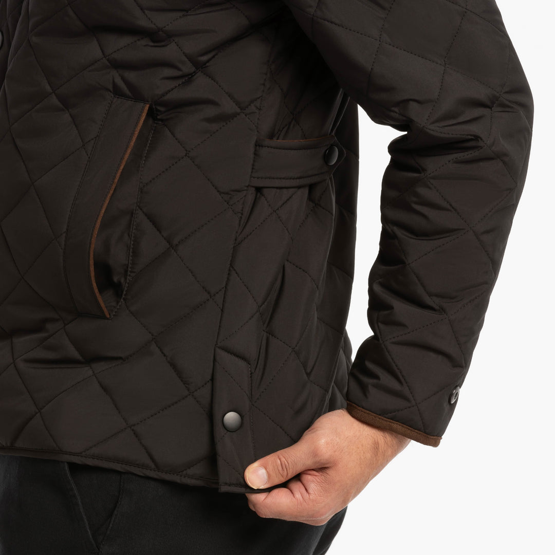 Ash & Erie Black Quilted Jacket for Short Men   Quilted Jacket