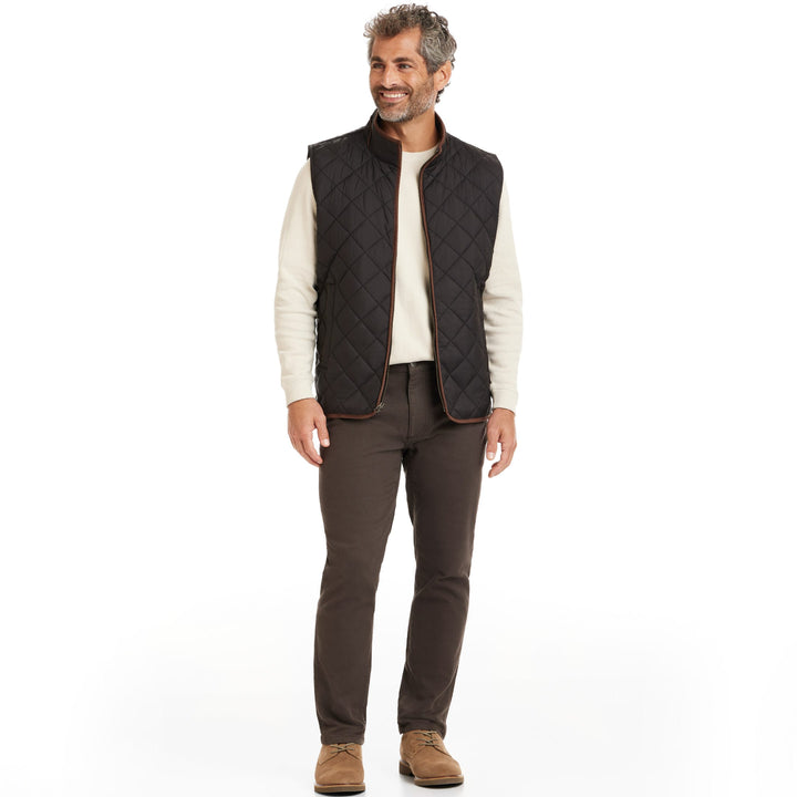 Ash & Erie Black Quilted Vest for Short Men   Quilted Vest