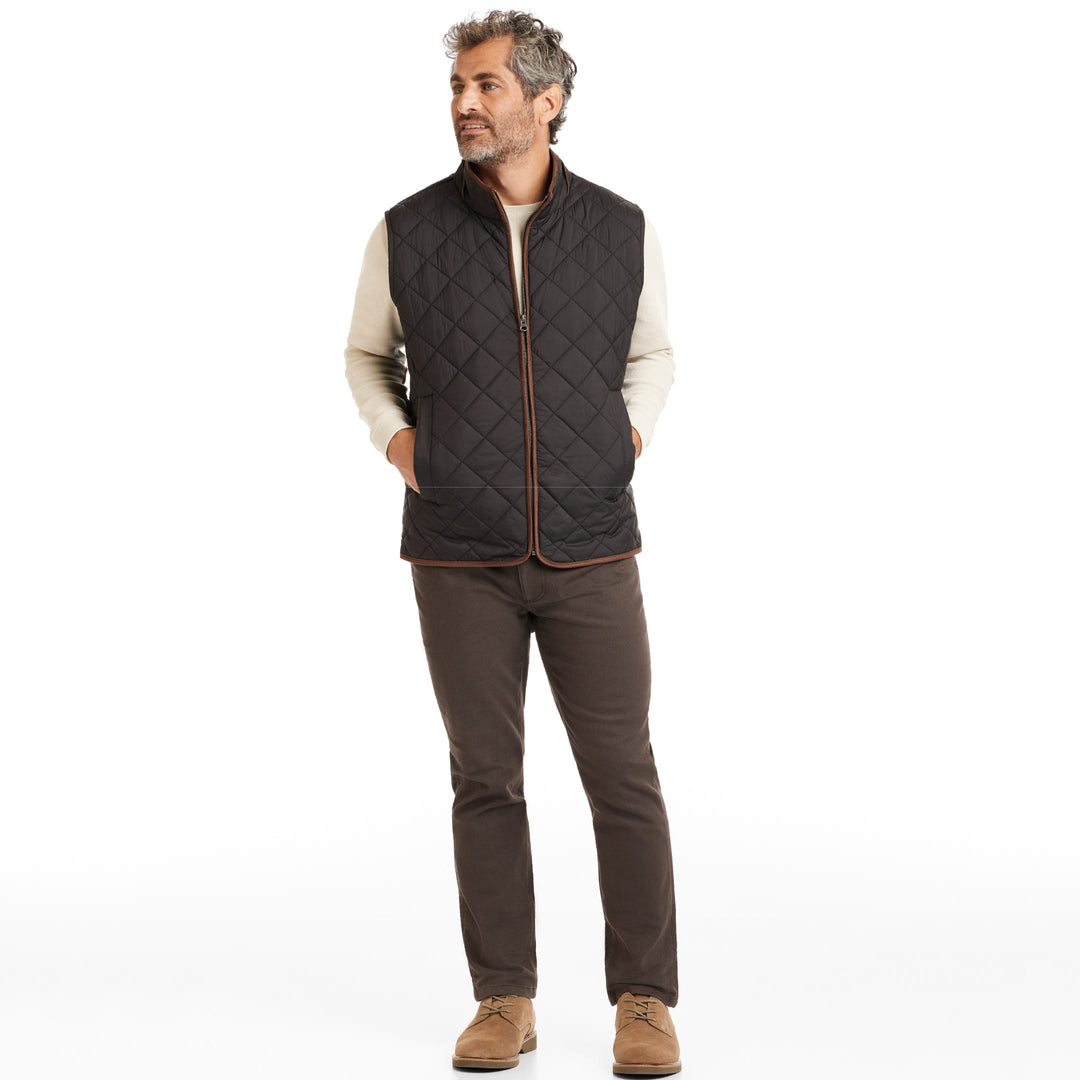 Ash & Erie Black Quilted Vest for Short Men   Quilted Vest