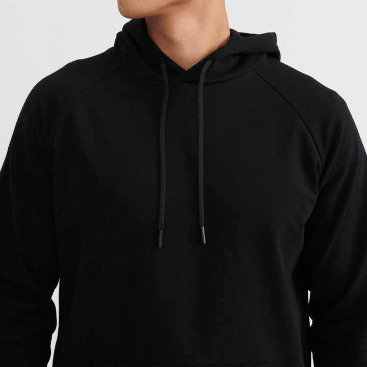 Ash & Erie Black French Terry Pullover Hoodie for Short Men   Roam Hoodie