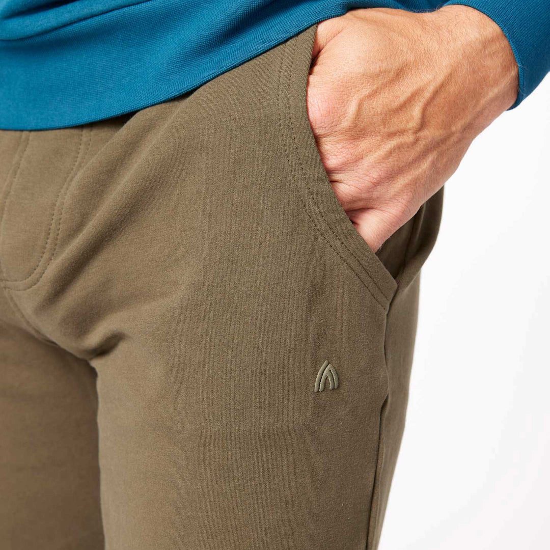 Ash & Erie Army Green French Terry Jogger for Short Men   Roam Jogger