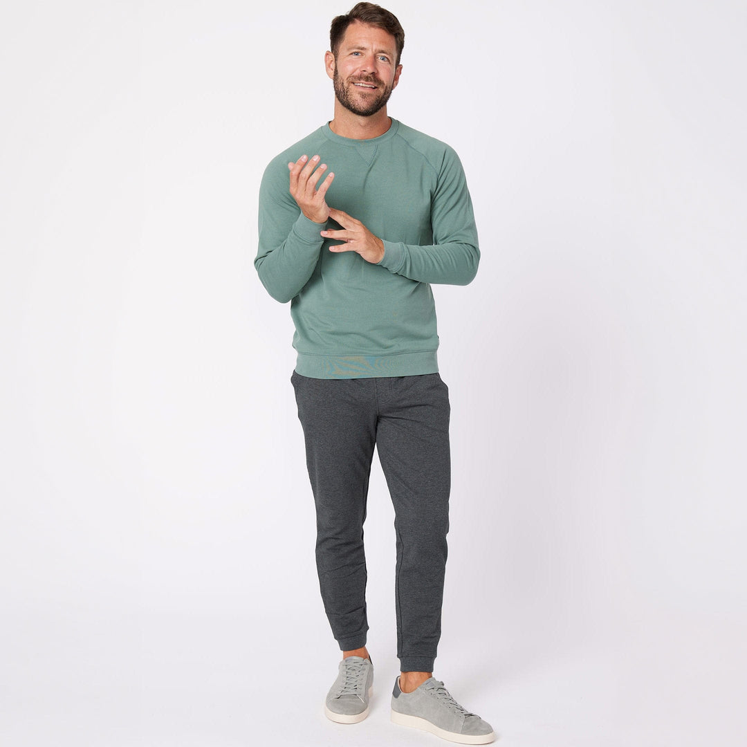 Ash & Erie Charcoal French Terry Jogger for Short Men   Roam Jogger