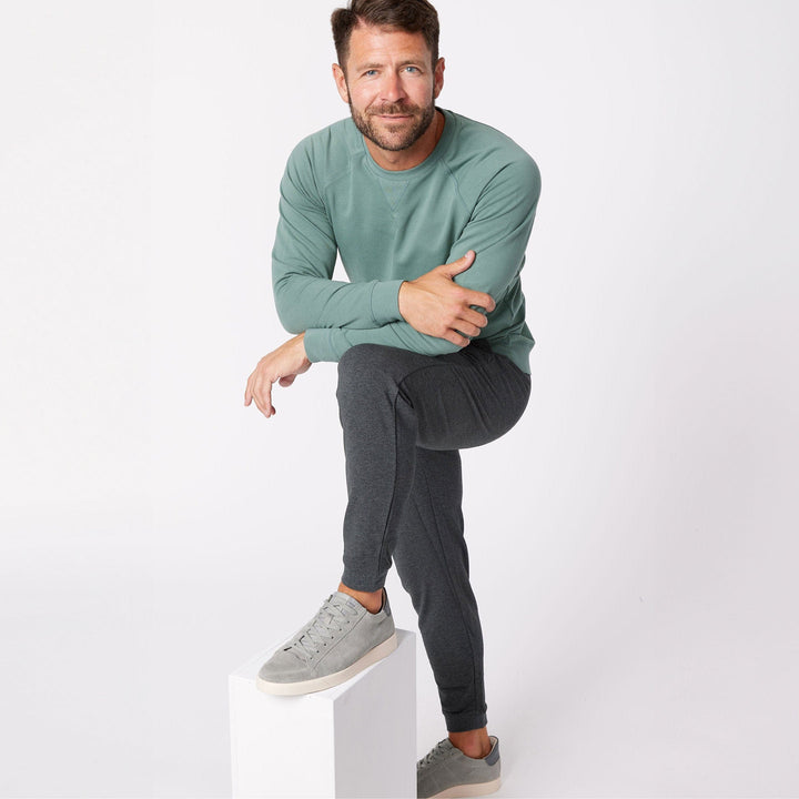 Ash & Erie Charcoal French Terry Jogger for Short Men   Roam Jogger