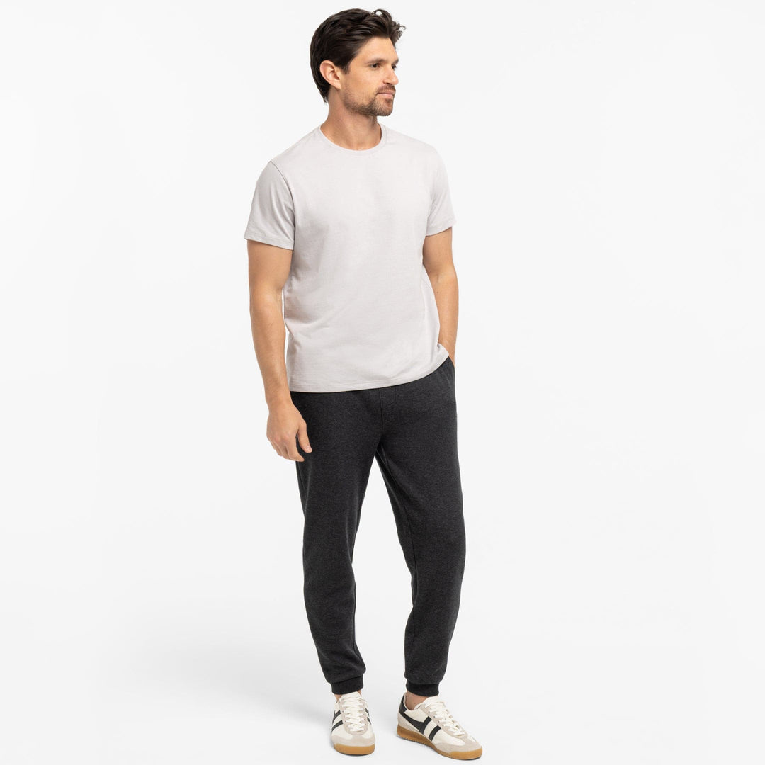 Ash & Erie Heather Charcoal French Terry Jogger for Short Men   Roam Jogger