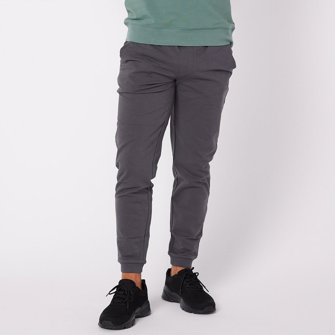 Ash & Erie Iron Grey French Terry Jogger for Short Men   Roam Jogger