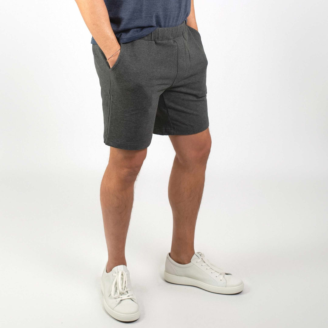 Ash & Erie Charcoal French Terry Short for Short Men   Roam Short