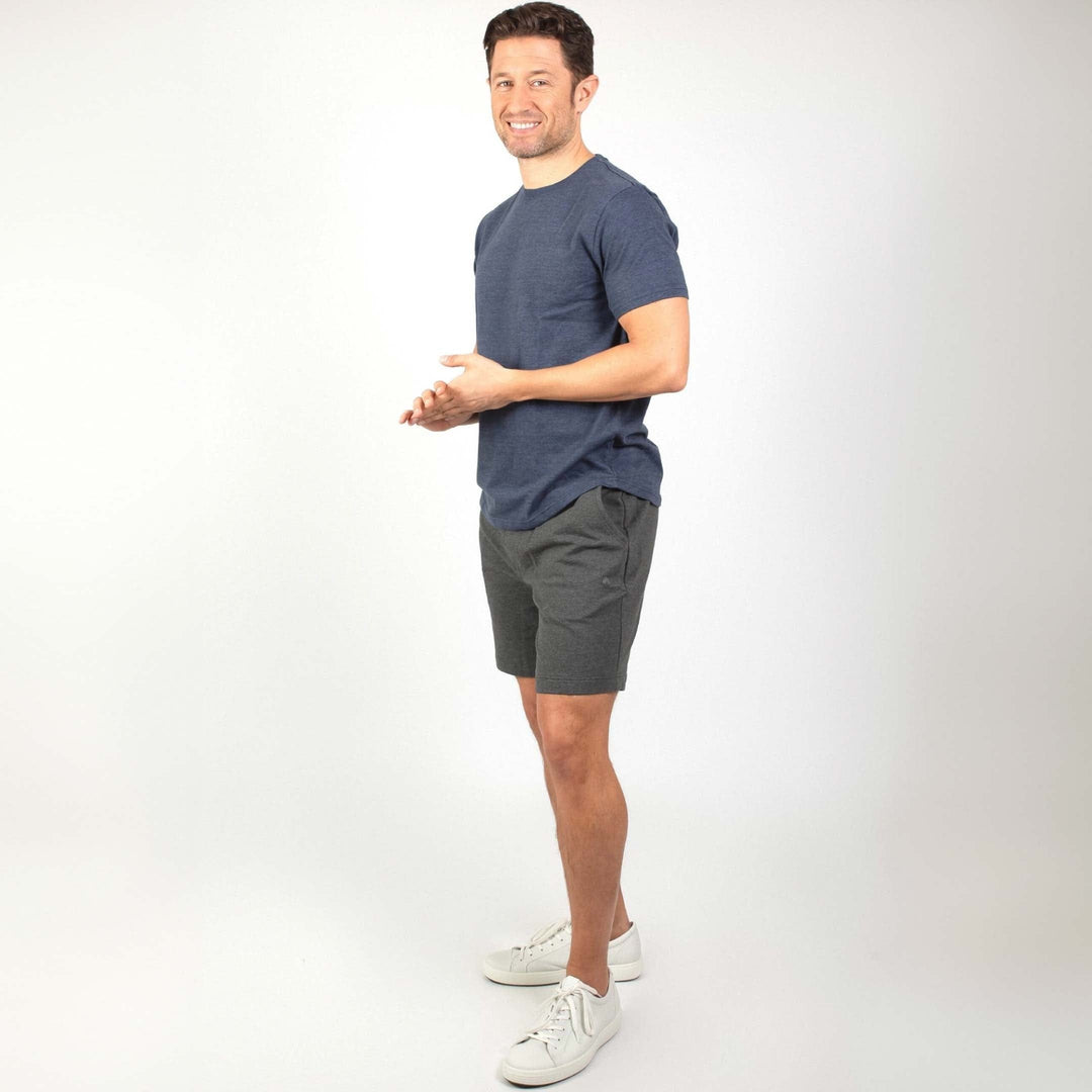 Ash & Erie Charcoal French Terry Short for Short Men   Roam Short