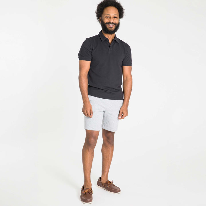 Ash & Erie Light Grey French Terry Short for Short Men   Roam Short