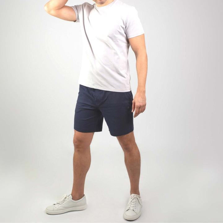 Ash & Erie Navy French Terry Short for Short Men   Roam Short