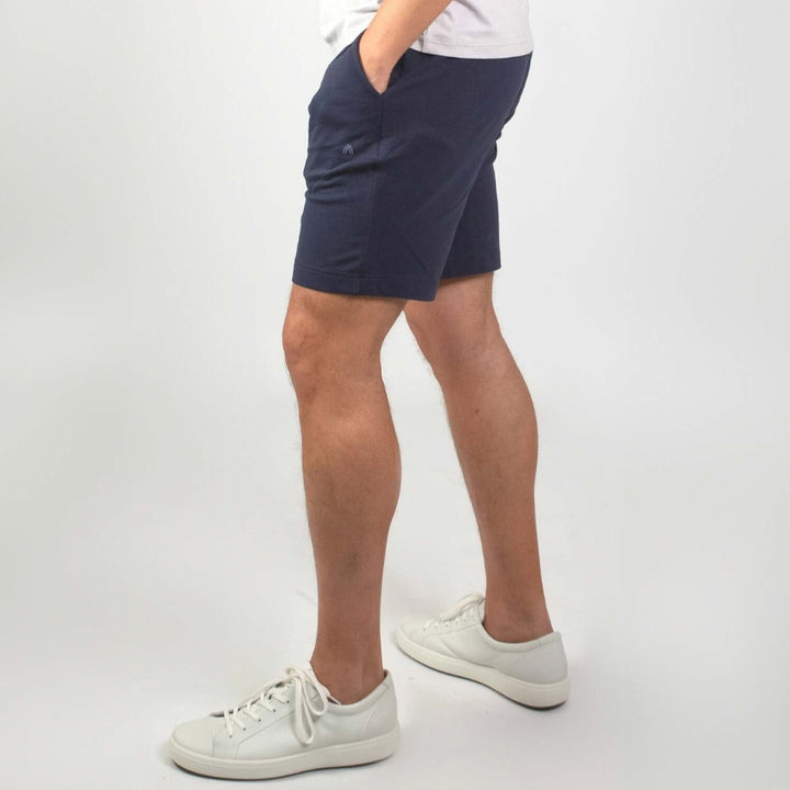 Ash & Erie Navy French Terry Short for Short Men   Roam Short