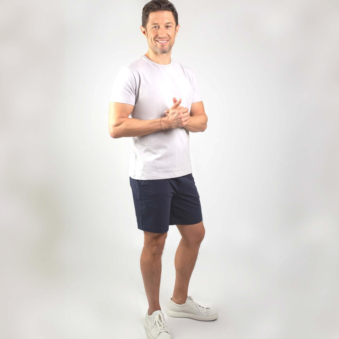 Ash & Erie Navy French Terry Short for Short Men   Roam Short