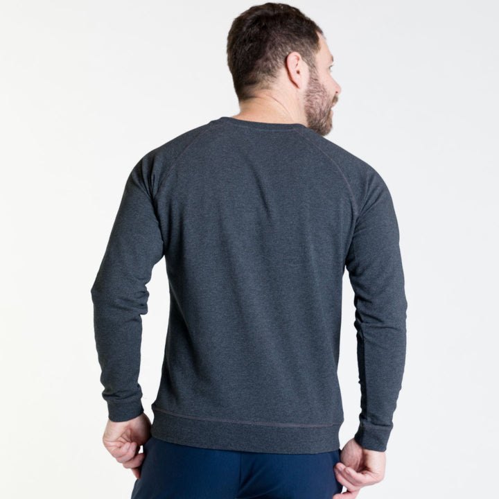 Ash & Erie Charcoal French Terry Sweatshirt for Short Men   Roam Sweatshirt