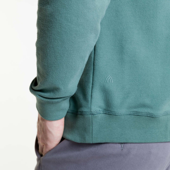 Ash & Erie Dark Sage French Terry Sweatshirt for Short Men   Roam Sweatshirt