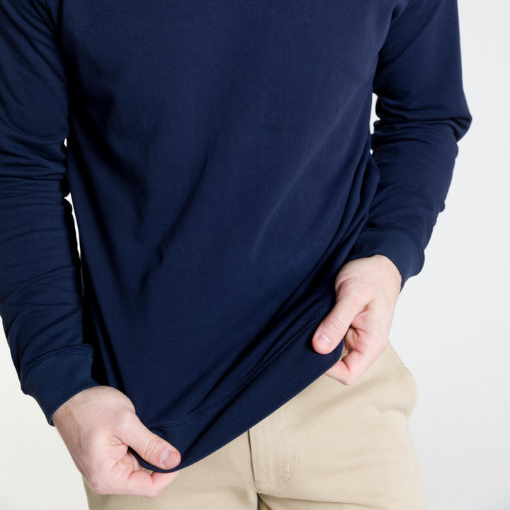 Ash & Erie Navy French Terry Sweatshirt for Short Men   Roam Sweatshirt