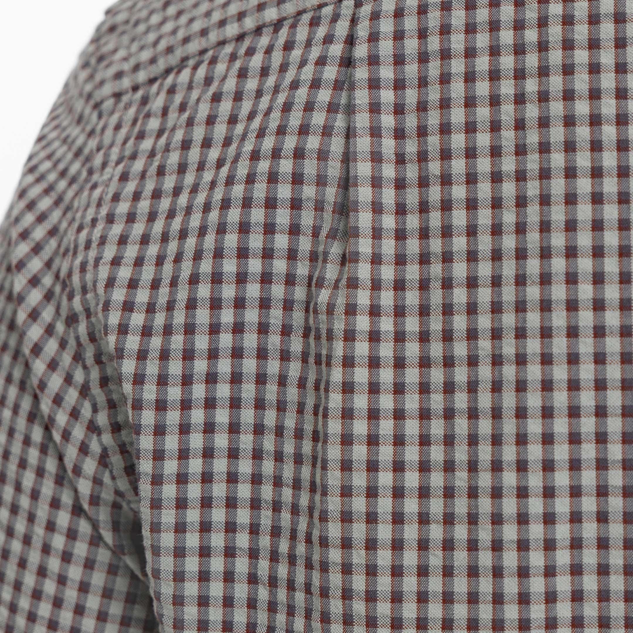 Ash & Erie Ashford Plaid Seersucker Short Sleeve Shirt for Short Men   Short Sleeve Everyday Shirts