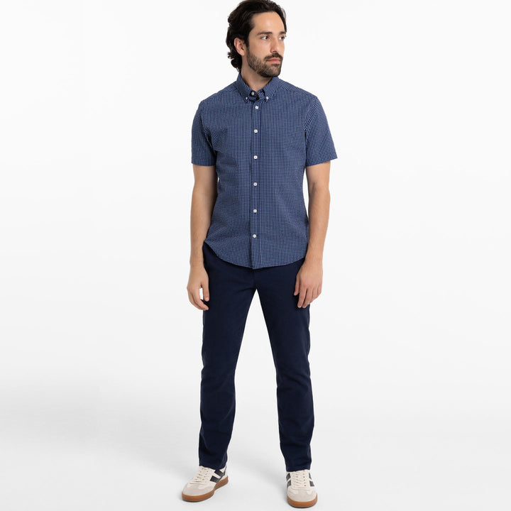 Ash & Erie Cape Plaid Seersucker Short Sleeve Shirt for Short Men   Short Sleeve Everyday Shirts