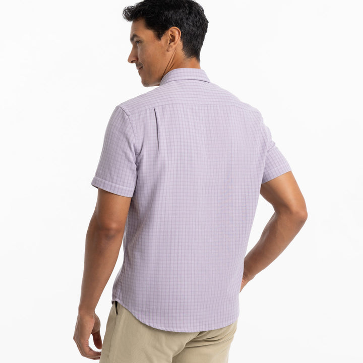 Ash & Erie Thistle Tattersall Wrinkle Free Short Sleeve Shirt for Short Men   Short Sleeve Everyday Shirts
