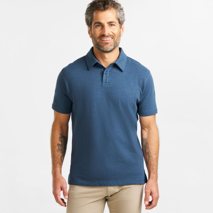 Ash & Erie Navy Lightweight Polo Shirt for Short Men   Short Sleeve Polo Shirt
