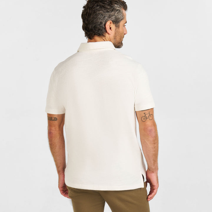 Ash & Erie White Lightweight Polo Shirt for Short Men   Short Sleeve Polo Shirt
