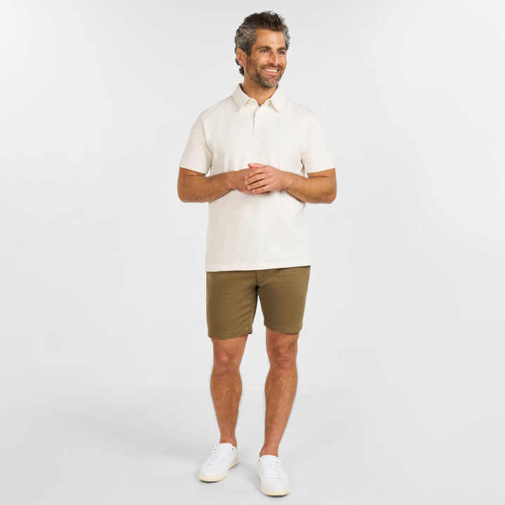 Ash & Erie White Lightweight Polo Shirt for Short Men   Short Sleeve Polo Shirt