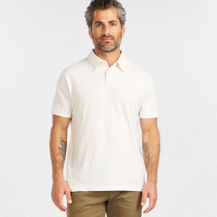 Ash & Erie White Lightweight Polo Shirt for Short Men   Short Sleeve Polo Shirt
