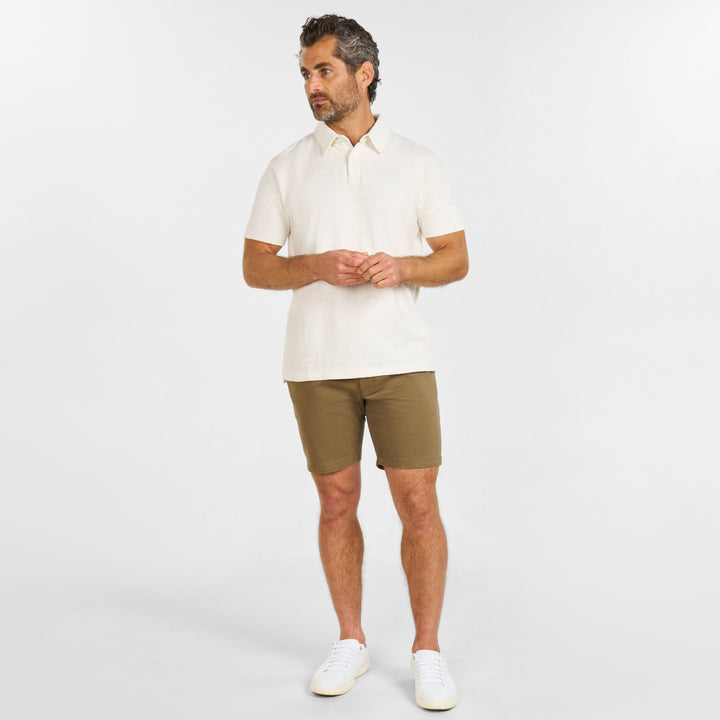 Ash & Erie White Lightweight Polo Shirt for Short Men   Short Sleeve Polo Shirt