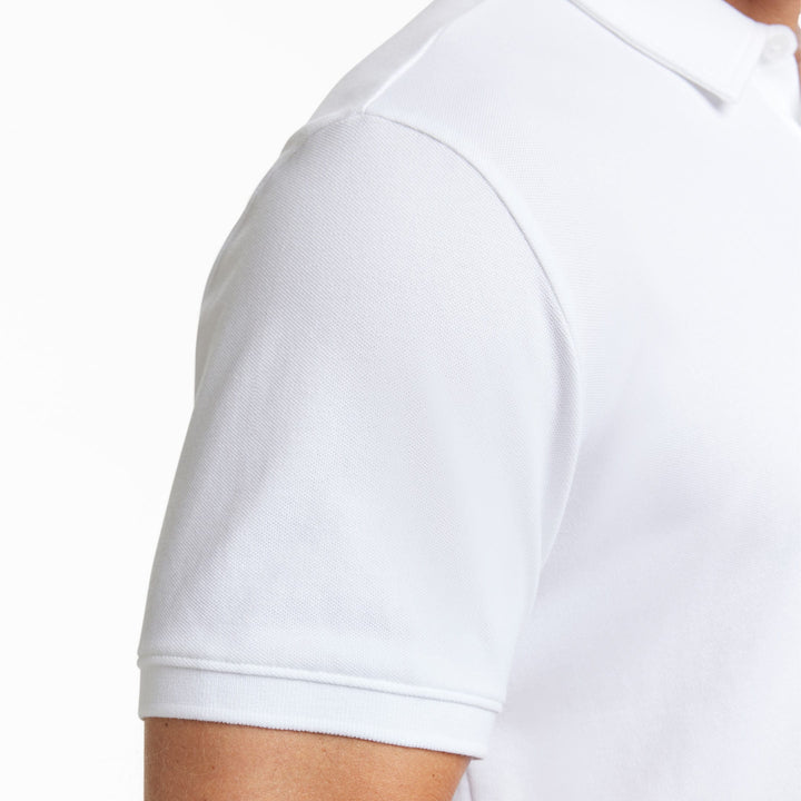 Ash & Erie White Pique Polo Shirt for Short Men   Short Sleeve Polo Shirt