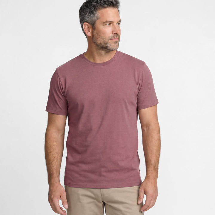 Ash & Erie Berry Pima Cotton Crew Neck T-Shirt for Short Men   Short Sleeve Premium Tee