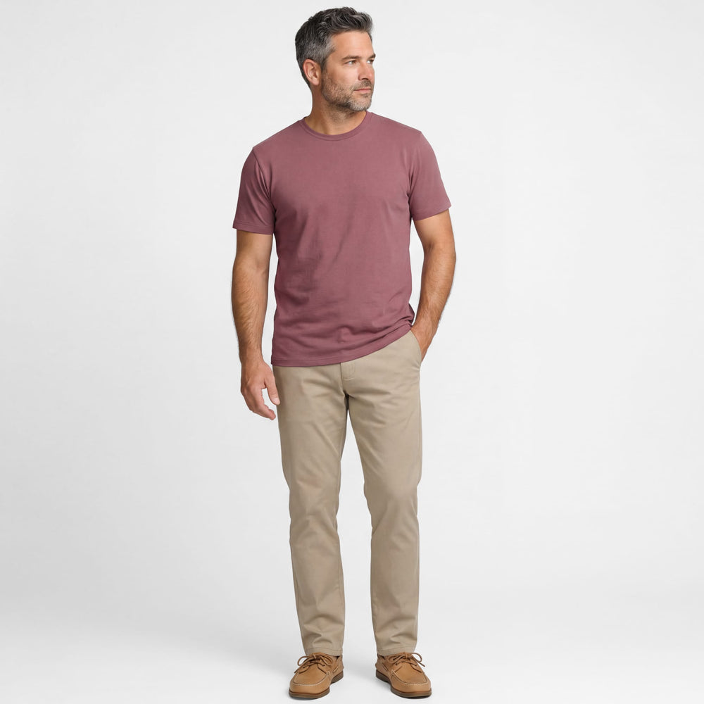 Ash & Erie Berry Pima Cotton Crew Neck T-Shirt for Short Men   Short Sleeve Premium Tee