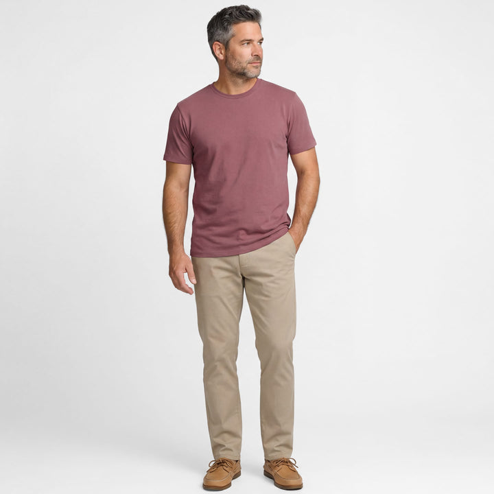 Ash & Erie Berry Pima Cotton Crew Neck T-Shirt for Short Men   Short Sleeve Premium Tee