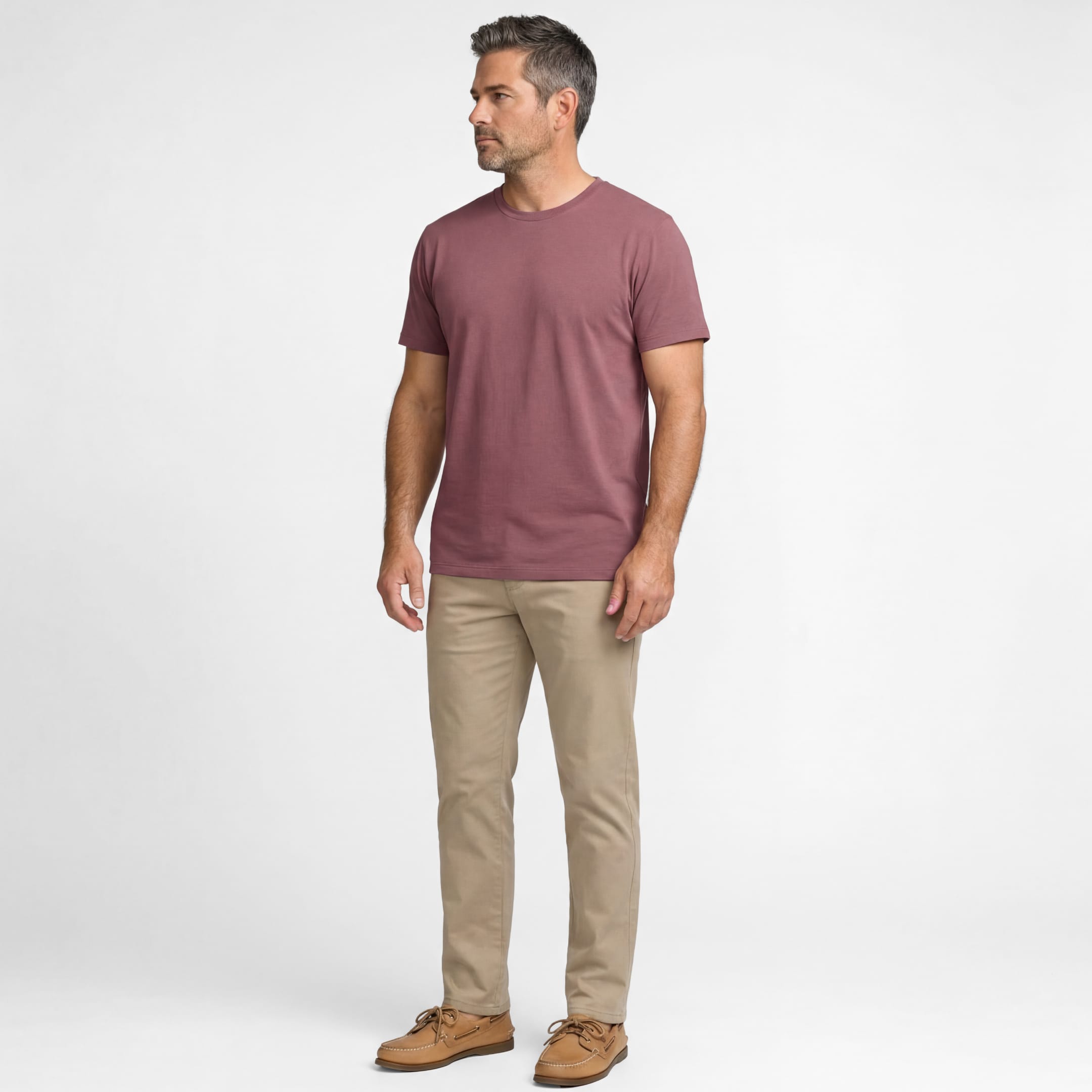 Ash & Erie Berry Pima Cotton Crew Neck T-Shirt for Short Men   Short Sleeve Premium Tee