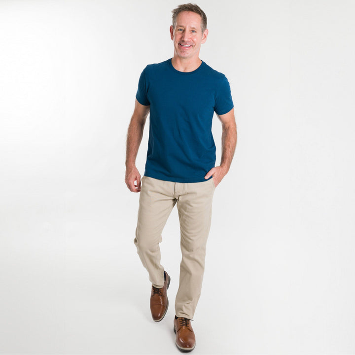 Ash & Erie Washed Black Pima Cotton Crew Neck T-Shirt for Short Men   Short Sleeve Premium Tee