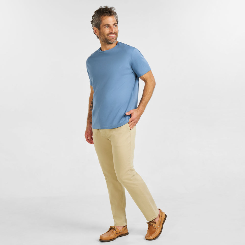 Ash & Erie Bluecrest Luxury Soft Touch Crew Neck T-Shirt for Short Men   Short Sleeve Premium Tee