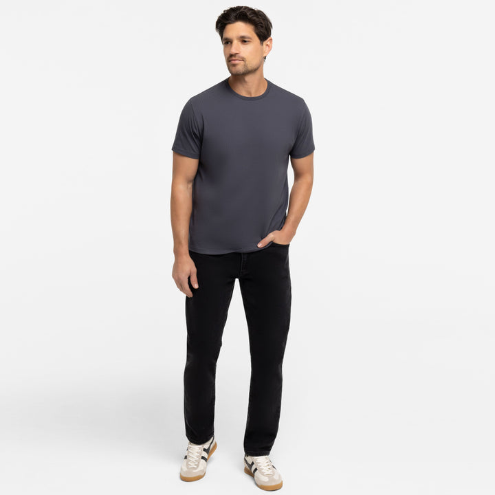 Ash & Erie Ink Pima Cotton Crew Neck T-Shirt for Short Men   Short Sleeve Premium Tee