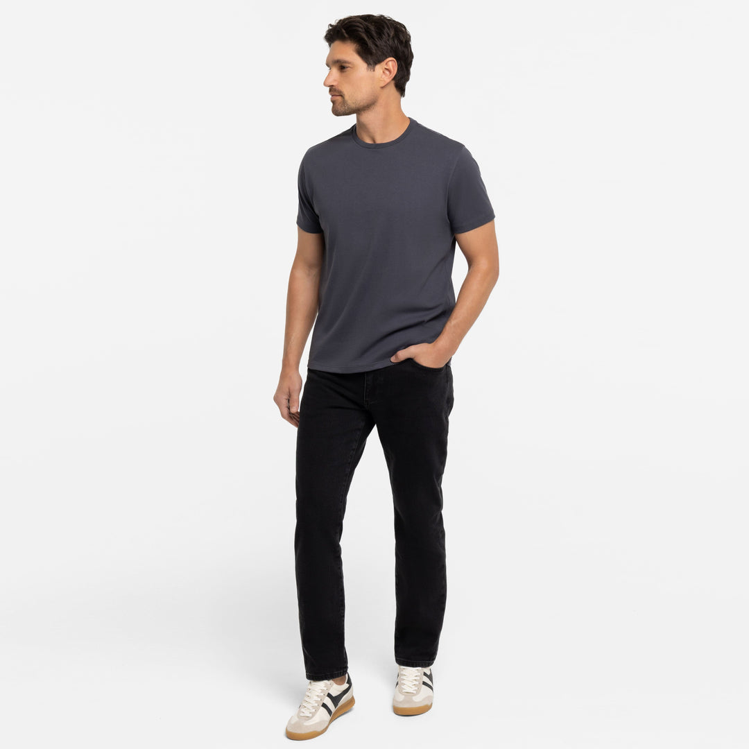 Ash & Erie Ink Pima Cotton Crew Neck T-Shirt for Short Men   Short Sleeve Premium Tee