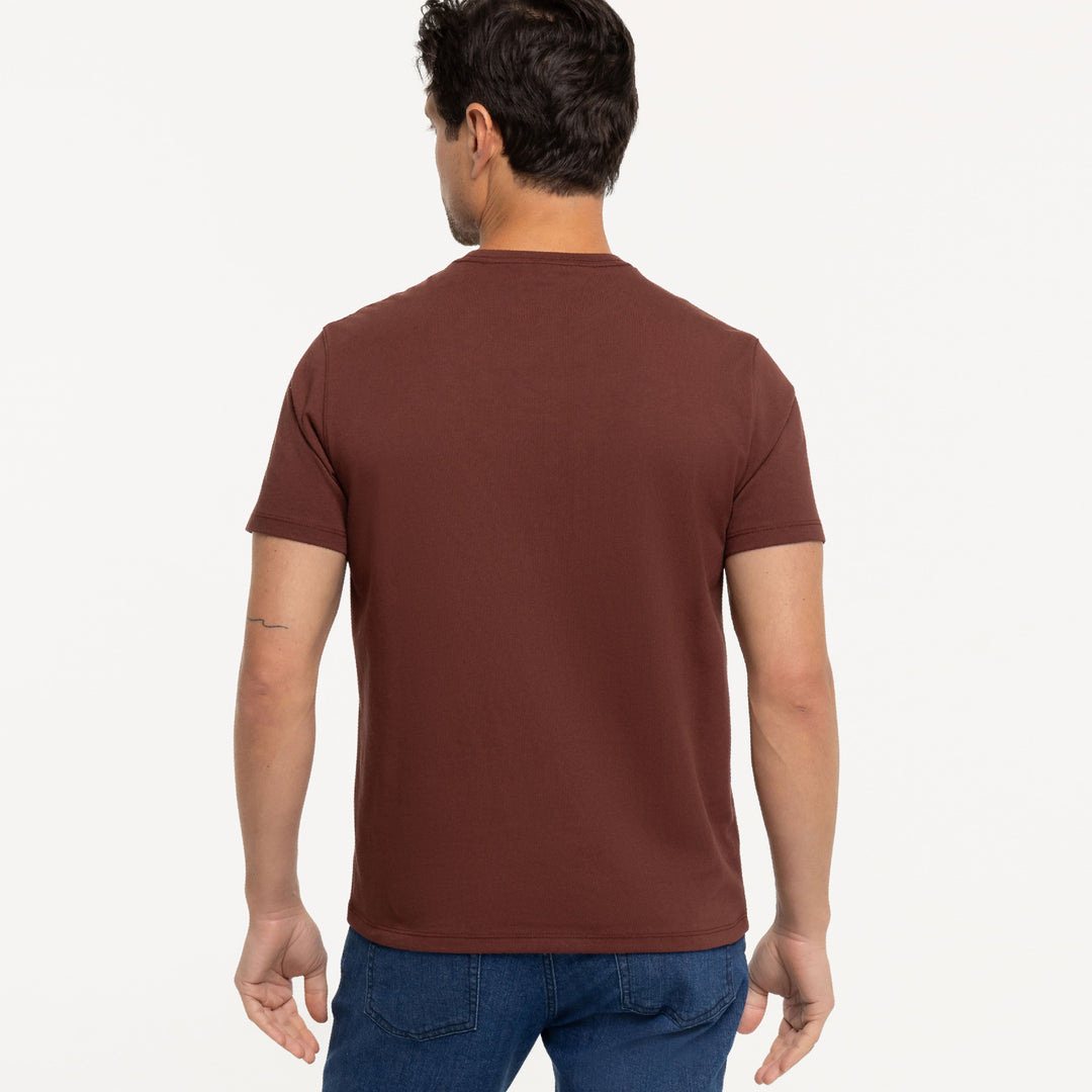 Ash & Erie Rum Pima Cotton Crew Neck T-Shirt for Short Men   Short Sleeve Premium Tee