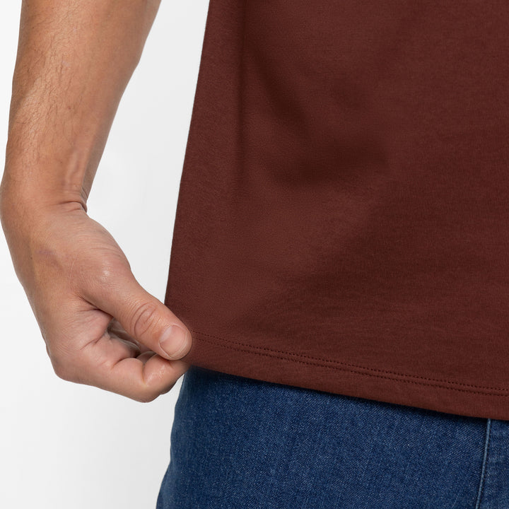 Ash & Erie Rum Pima Cotton Crew Neck T-Shirt for Short Men   Short Sleeve Premium Tee