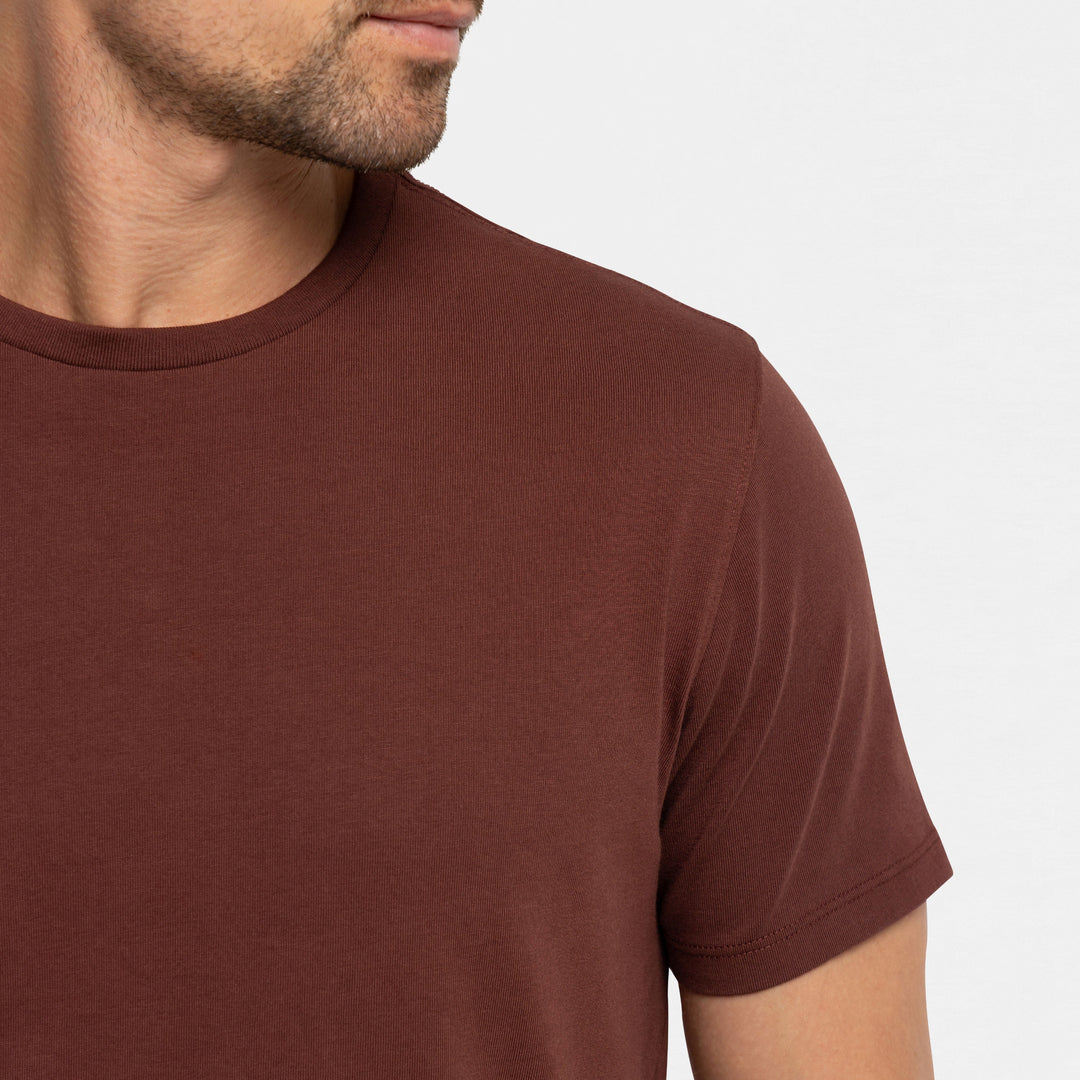 Ash & Erie Rum Pima Cotton Crew Neck T-Shirt for Short Men   Short Sleeve Premium Tee