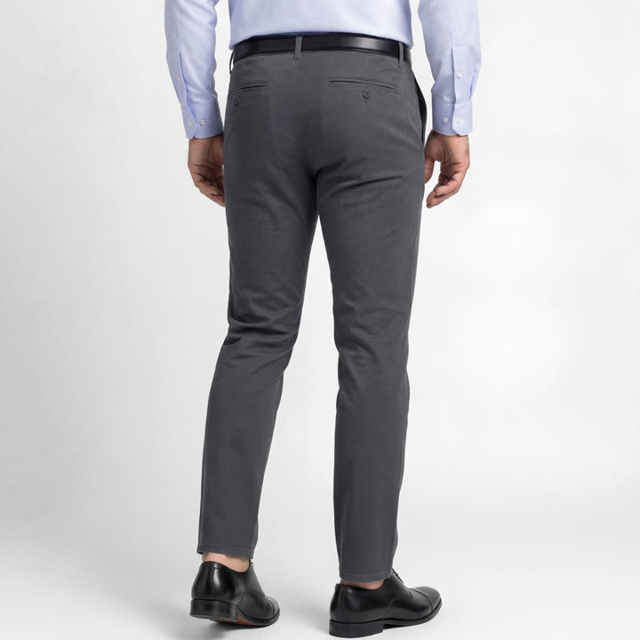 Ash & Erie Charcoal Signature Chinos for Short Men   Signature Chino Pants
