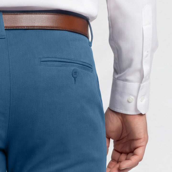 Ash & Erie Deep Blue Signature Chinos for Short Men   Signature Chino Pants