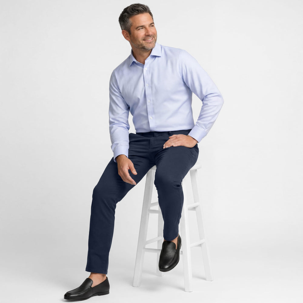 Ash & Erie Navy Lightweight Signature Chinos for Short Men   Signature Chino Pants
