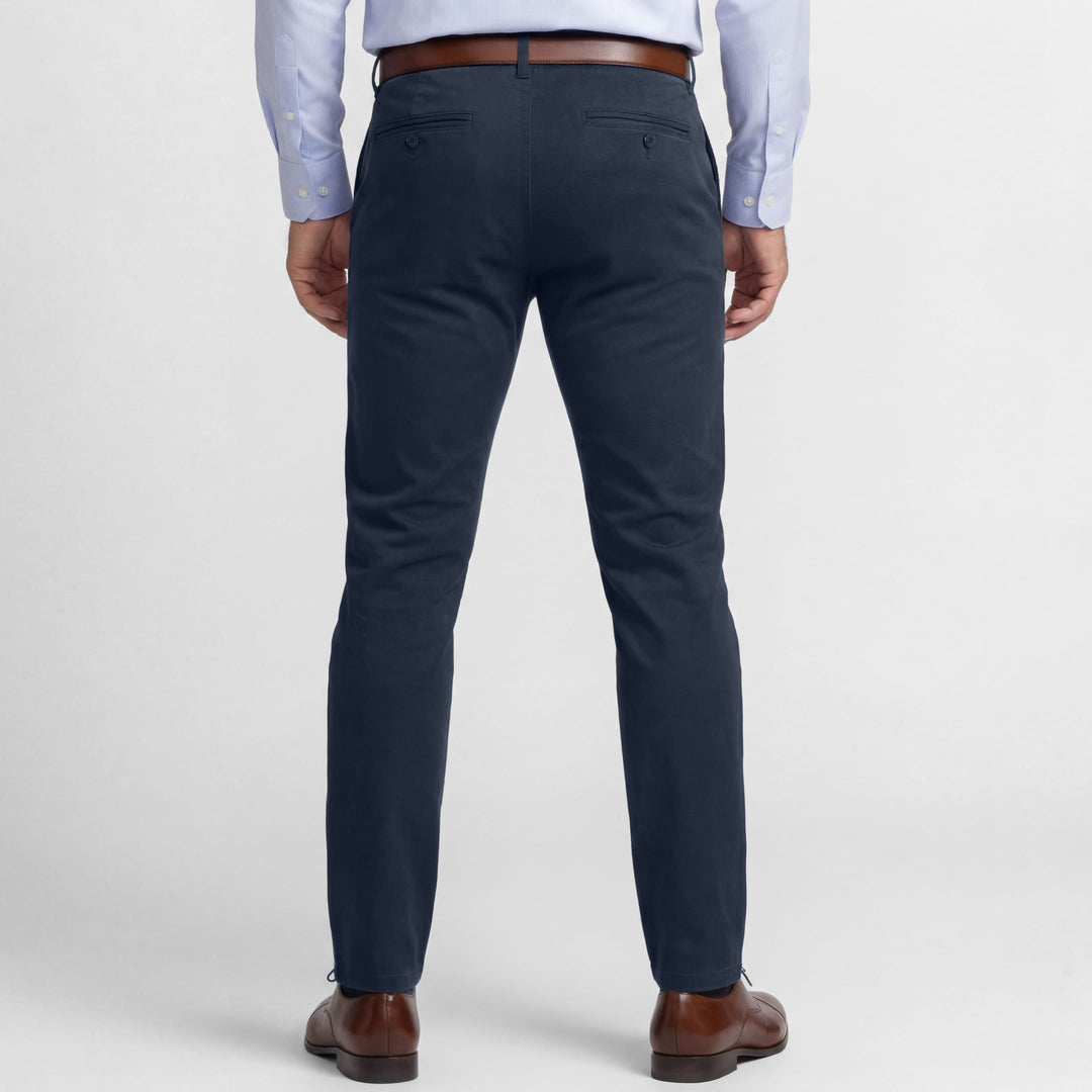 Ash & Erie Navy Signature Chinos for Short Men   Signature Chino Pants