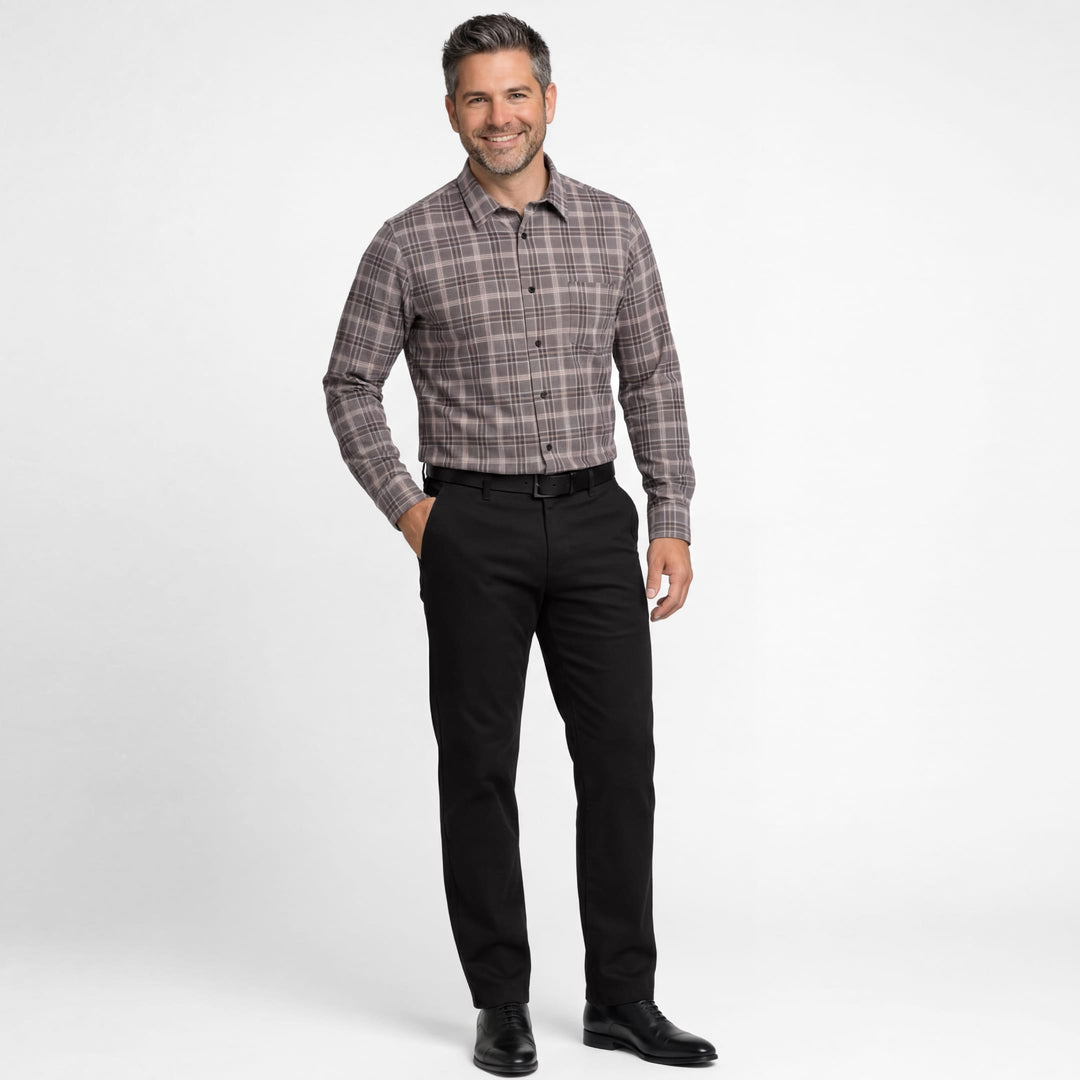 Ash & Erie Straight Fit Black Signature Chinos for Short Men   Signature Straight Fit Chino