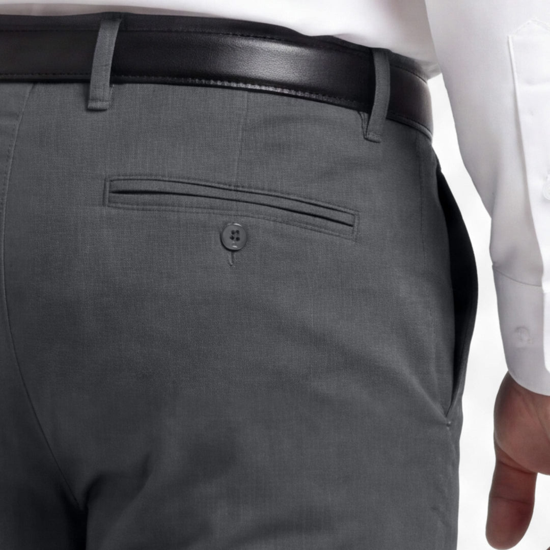 Ash & Erie Straight Fit Charcoal Signature Chinos for Short Men   Signature Straight Fit Chino
