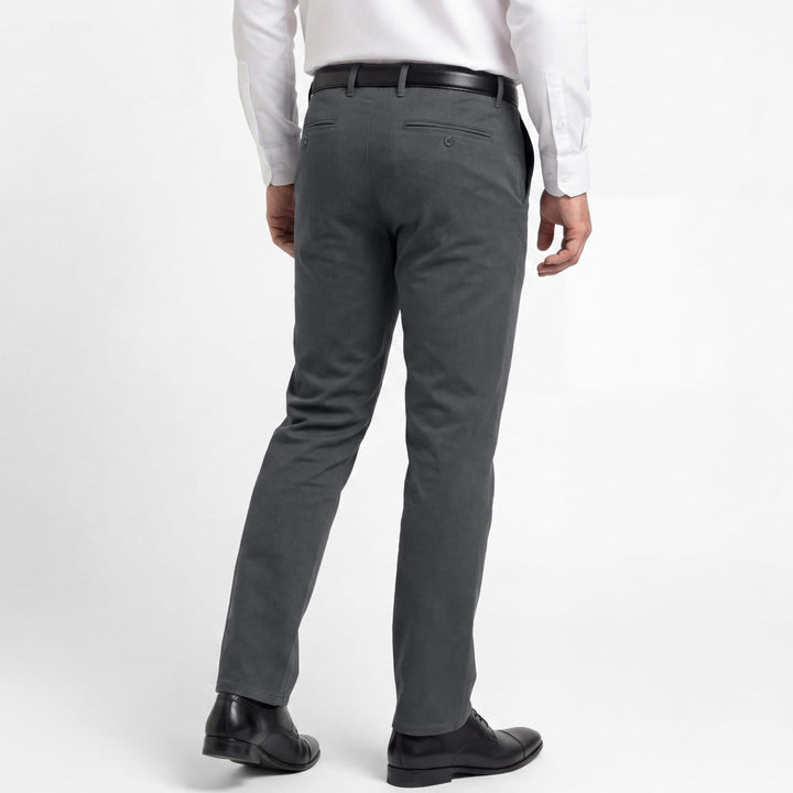 Ash & Erie Straight Fit Charcoal Signature Chinos for Short Men   Signature Straight Fit Chino