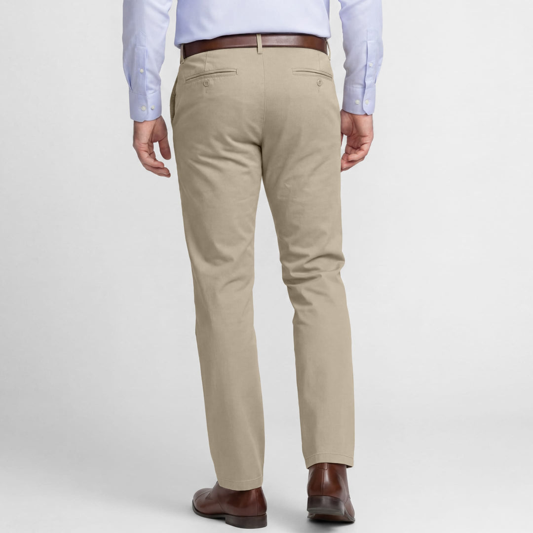Ash & Erie Straight Fit Khaki Signature Chinos for Short Men   Signature Straight Fit Chino