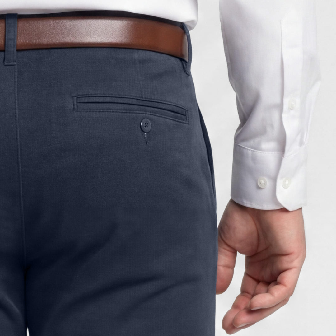 Ash & Erie Straight Fit Navy Signature Chinos for Short Men   Signature Straight Fit Chino