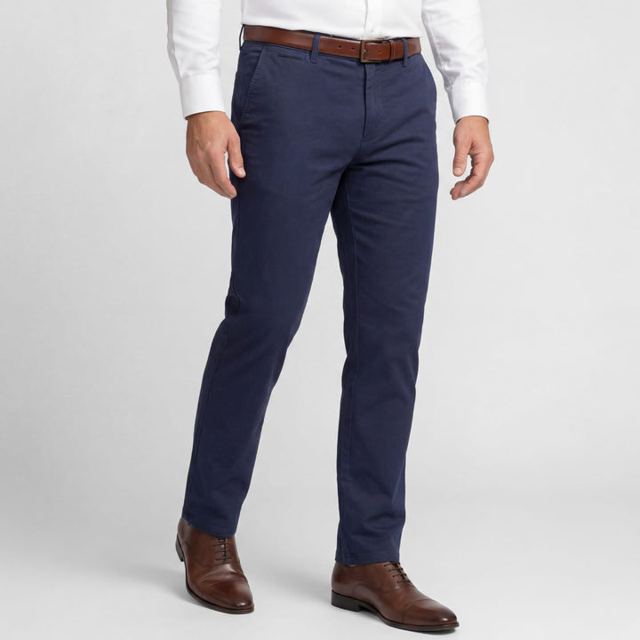 Ash & Erie Straight Fit Navy Signature Chinos for Short Men   Signature Straight Fit Chino