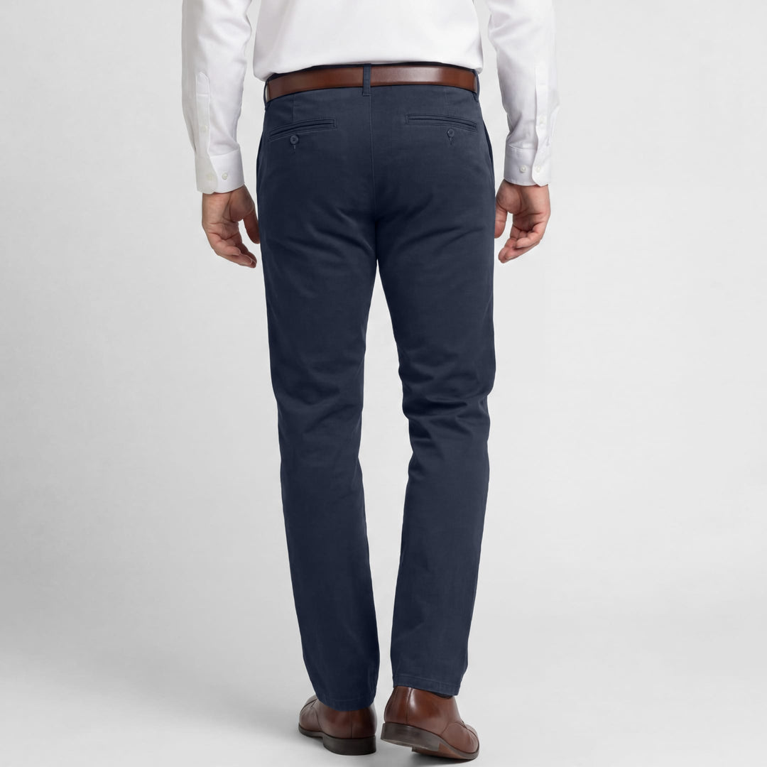 Ash & Erie Straight Fit Navy Signature Chinos for Short Men   Signature Straight Fit Chino
